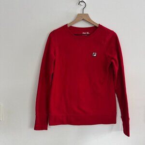 FILA Red Sweatshirt with Thumbholes